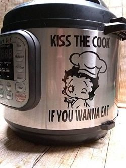 Kiss the Cook Betty Boop Decal, instant pot, pressure cooker4.5″x4.5″