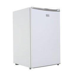 BLACK+DECKER BCRK43W Compact Refrigerator Energy Star Single Door Mini Fridge with Freezer, 4.3  ...