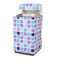 BESTOMZ Top Load Washer Dryer Cover Washing Machine Cover Zippered (Blue Purple Plaid)