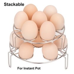 Egg Steamer Rack for Instant Pot Accessories (Fit for 5, 6, 8 qt), 2 Pack Stainless Steel Egg St ...