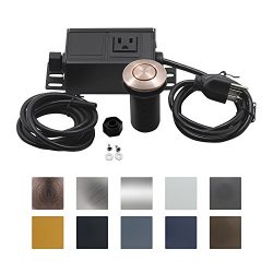 Sink Top Air Switch Kit, Garbage Disposal Part Built-Out Adapter Switch (LONG COPPER CHROME BUTT ...