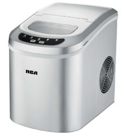 RCA RIC102-Silver Compact Ice Maker, Silver