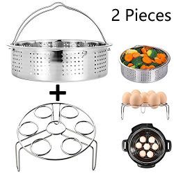 Steamer Basket With Egg Steamer Steamer Rack for Instant Pot and Pressure Cooker Accessories, Ve ...