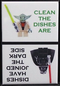 Clean / Dirty Yoda & Darth Vader Dishwasher Magnet. Star Wars