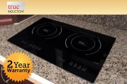 True Induction TI-2B Counter Inset Double Burner Induction Cooktop, 120V, Black