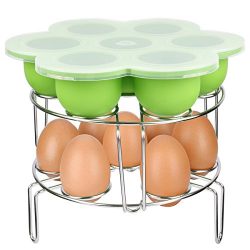 Instant Pot Accessories, VERONES Silicone Egg Bites Molds and Stackable Egg Steamer Rack Set for ...