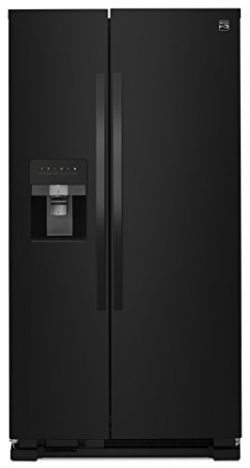 Kenmore 50049 25 Cu. Ft. Side-by-Side Refrigerator with Ice Maker with Window in Black, includes ...