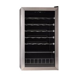 Smad Stainless Steel Beverage Wine Cooler Refrigerator, 35 Bottles