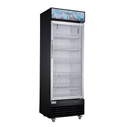 Dukers Appliance USA DUK600162378049 Dukers Single GLASS Door Black Merchandiser Refrigerator &# ...