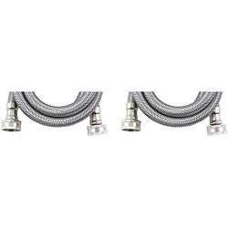 Certified Appliance Accessories 2 pk Braided Stainless Steel Washing Machine Hoses, 6ft