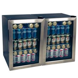 EdgeStar BWC90DUAL 34 Inch Wide 168 Can Beverage Cooler with Extreme Cool