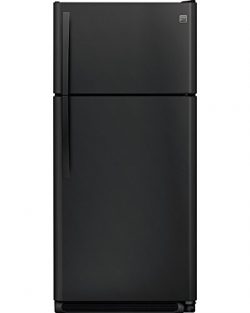 Kenmore 60509 18 cu. ft. Top Freezer Refrigerator with Glass Shelves in Black, includes delivery ...