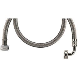 Certified Appliance Accessories Braided Stainless Steel Washing Machine Hose with Elbow, 4ft