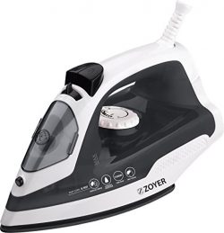 Zoyer 1200-Watt Compact Steam Iron With Ceramic Soleplate, Small-Sized & Light-Weight Non-St ...