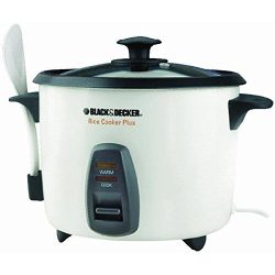 BLACK+DECKER 16-Cup Cooked/8-Cup Uncooked Rice Cooker and Food Steamer, White, RC516