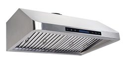 Cycene 30 Inch Professional Series Under Cabinet Stainless Steel Range Hood w/ Baffle Filter @ 9 ...