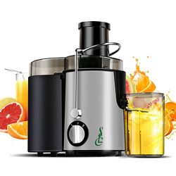 SLC Juice Extractor, Wide Mouth Centrifugal Juicer Machine, 400W Stainless Steel Dual Speed Sett ...