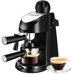 Aicook Espresso Machine, 3.5Bar Espresso Maker, Espresso and Cappuccino Machine with Milk Frothe ...