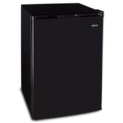 Della 4.5 cu. ft Cubic Feet Compact Refrigerator Fridge Freezer Reversible Door, Black