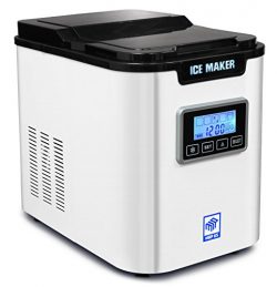 MRP US Portable Ice Maker IC703 With 3 Selectable Cube Size and Timer(White) for Home, Offices,  ...