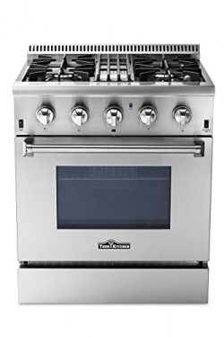 Thorkitchen HRD3088U 30″ Freestanding Professional Style Dual Fuel Range with 4.2 cu. ft.  ...