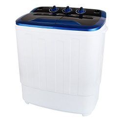 KUPPET 13Ibs Portable Mini Compact Twin Tub Washing Machine Washer Spin Dryer, Ideal for Dorms,  ...