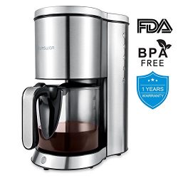 Drip Coffee Maker, HAMSWAN AD-103 Thermal Coffee Maker, Ground Coffee maker, 2, 4, 6, 8, 10 Cup  ...