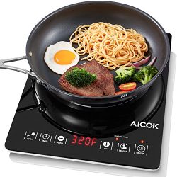 Aciok Induction Cooktop, Portable Induction Cooker with Ultra-Thin, Smart Sensor Touch Electric  ...