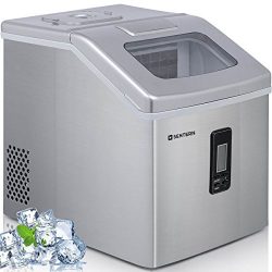 Sentern Portable Electric Clear Ice Maker Machine Stainless Steel Countertop Ice Making Machine  ...