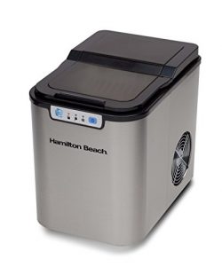 Hamilton Beach PIM-1-1A Portable Ice Maker, Black with Stainless Steel