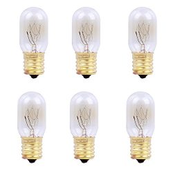 Oumai 6 Pack 25 Watt Microwave Oven Replacement Light Bulbs T22 E17 Base Appliance Light Bulbs