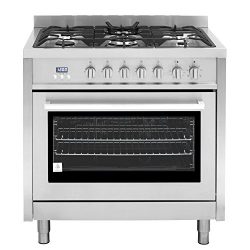 Cosmo F965 36-Inches Dual Fuel Gas Range with 3.8 cu. ft. Oven, 5 Burners, Convection Fan, Cast  ...