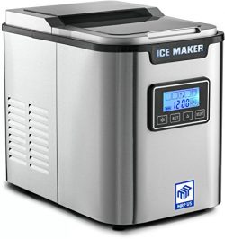 MRP US Portable Ice Maker Stainless Steel Ice Machine ICE702 With 3 Selectable Cube Size (New)