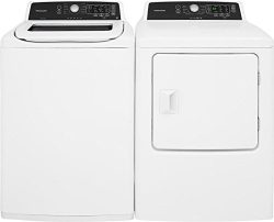 Frigidaire White Top Load Laundry Pair with FFTW4120SW 27″ Washer and FFRE4120SW 27″ ...