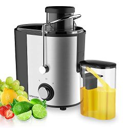 DEENKEE Compact Juice Extractor Fruit and Vegetable Juice Machine Wide Mouth Centrifugal Juicer, ...