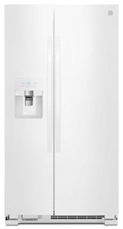 Kenmore 51112 25 cu. ft. Side-by-Side Refrigerator with Ice and Water Dispenser, White