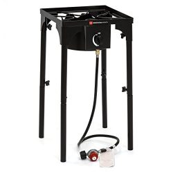 Best Choice Products 100,000 BTU Outdoor Portable Propane Gas High Pressure Single Burner Cooker ...