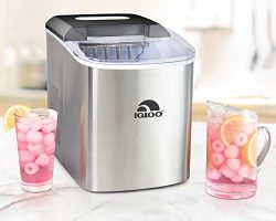 Igloo ICEB26SS 26-Pound Automatic Portable Countertop Ice Maker Machine, Stainless Steel