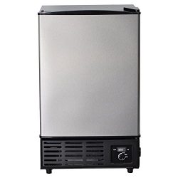 Smad Portable Commercial Ice Maker Under Counter Built-in Ice Maker Machine with Freezer, Stainl ...