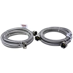 Certified Appliance Accessories Braided Stainless Steel Washing Machine Hoses, 6ft