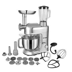 CHEFTRONIC Stand Mixer Tilt-head mixers SM-1086 120V/650W 5.5qt Stainless Steel Mixing Bowl 6 Sp ...