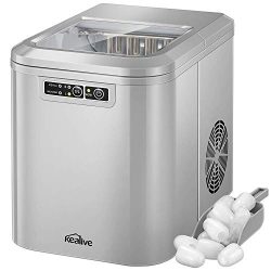 Kealive Ice Maker Machine, Ice Cube Maker, Countertop Ice Maker, 28lbs Ice in 24 hours, 7-13 min ...