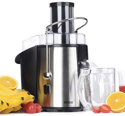 Hilax Juicer Machine Juice Extractor 2-SPEED Spin-power Ease to Clean Stainless Steel Juicer for ...