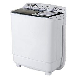 KUPPET Compact Twin Tub Portable Mini Washing Machine 21lbs Capacity, Washer(13lbs)&Spiner(8 ...