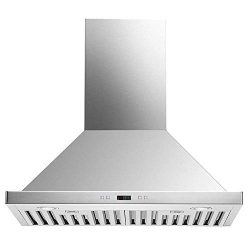 DKB 30″ Inch Wall Mounted Range Hood Brushed Stainless Steel With LED Lights 600 CFM