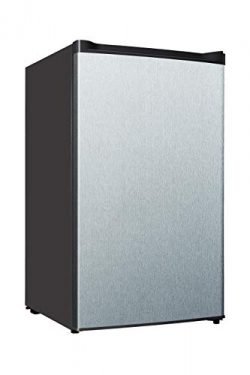 Midea WHS-109FSS1 Compact Single Reversible Door Upright Freezer, 3.0 Cubic Feet, Stainless Steel