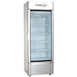 Premium PRF125DX 12.5 cu. ft. Single Door Merchandiser Refrigerator, Gray