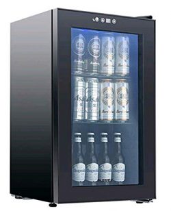 KUPPET 80-Can Beverage Cooler and Refrigerator, Small Mini Fridge for Home, Office or Bar with G ...