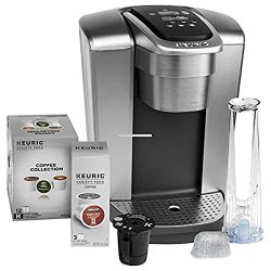 Keurig Fil K-Elite C Single Serve Coffee Maker (Brushed Silver) with 15, Water Filter, and My K- ...