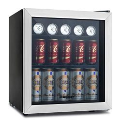 KUPPET 62-Can Beverage Cooler and Refrigerator, Small Mini Fridge for Home, Office or Bar with G ...